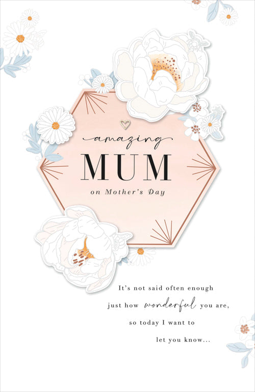 Mum Mothers Day Card - How Wonderful You Are