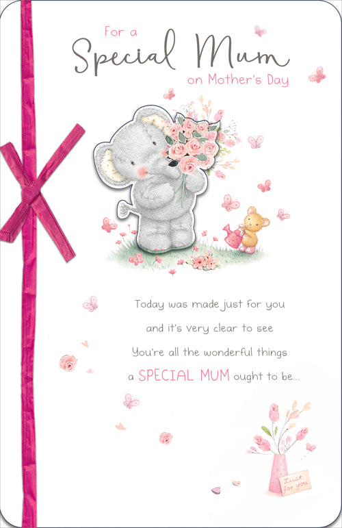Just For You Mum Mothers Day Card - Very Clear To See