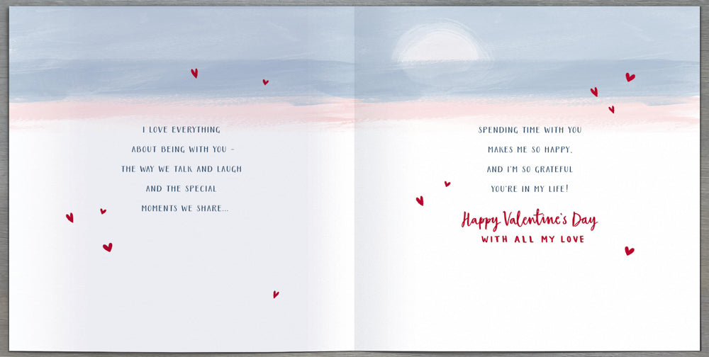 General Valentines Day Card - Flamingo Heart Dance