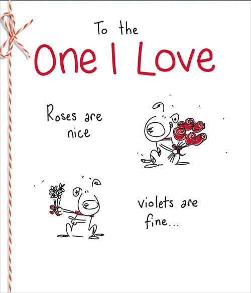 One I Love Valentines Day Card - Roses Violets Nice