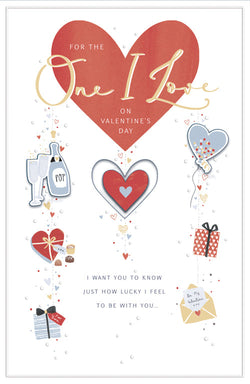 One I Love Valentines Day Card - Pop Be My Valentine Lucky