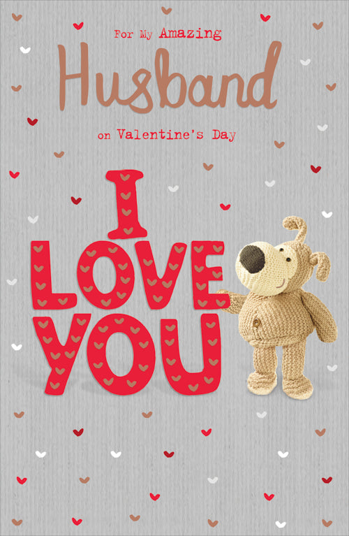 Husband Valentines Day Card - Amazing Love You Grey