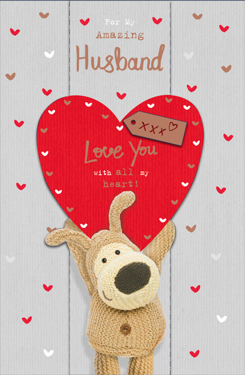 Husband Valentines Day Card - Love You Heart All
