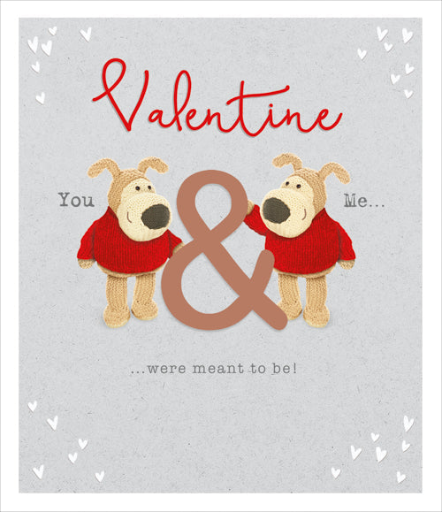 Valentine Valentines Day Card - Meant To Be You And Me