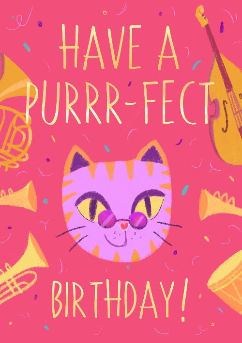 From The Cat Birthday Card Personalisation