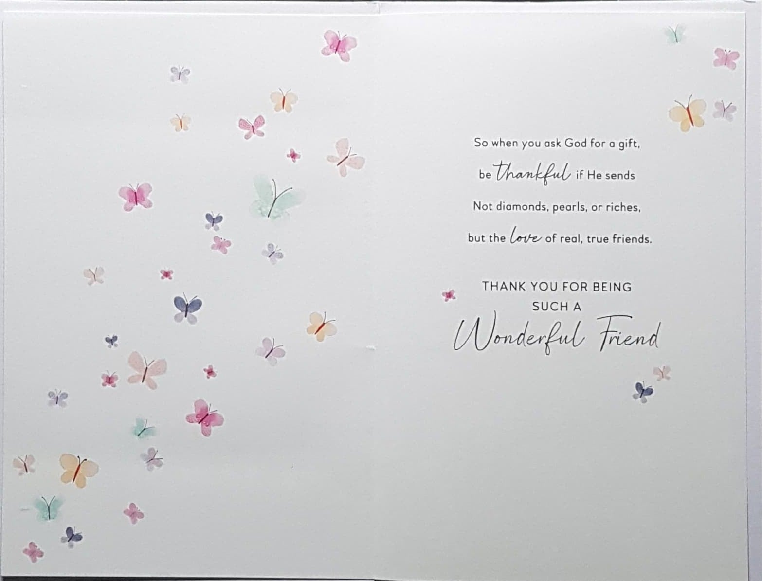 Friend Card - 'Friendship Is A Priceless Gift...' & Lovely Butterflies