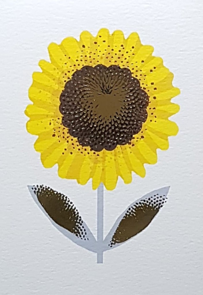 Blank Card - A Yellow Sunflower