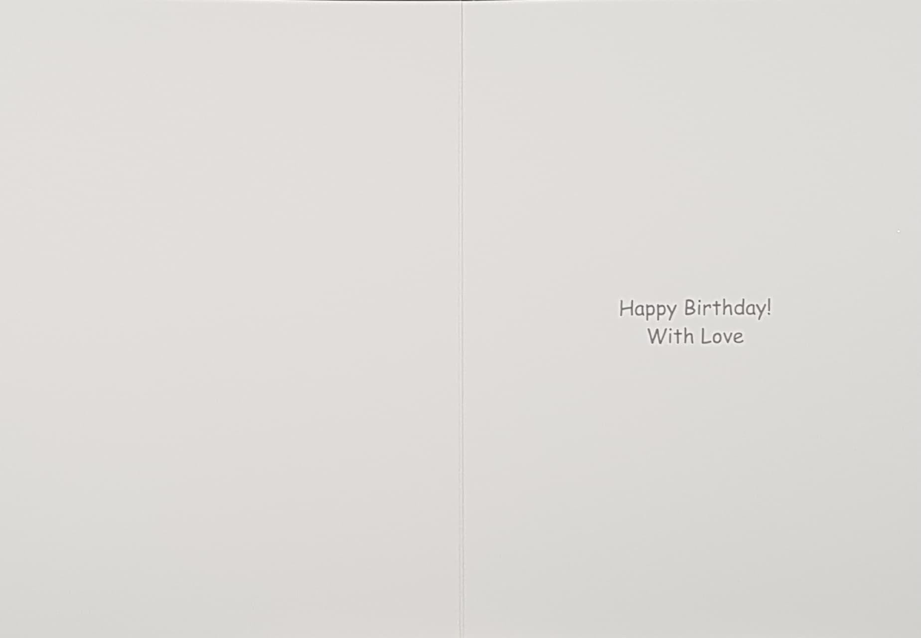 Birthday Card - Boyfriend / A Smiling Monkey & Red Balloons
