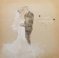 Wedding Card - Bride & Groom Slow Dancing