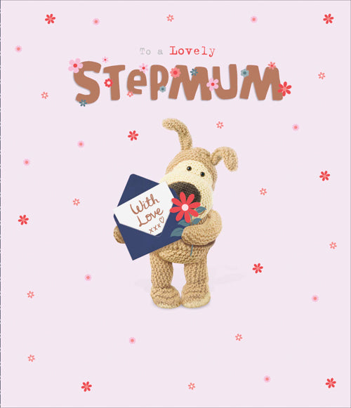 Stepmum Mothers Day Card - With Blue Love Letter
