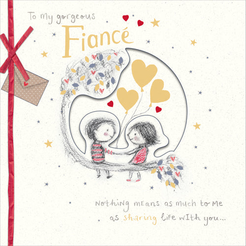 Fiance Valentines Day Card - Sharing Life Much To Me