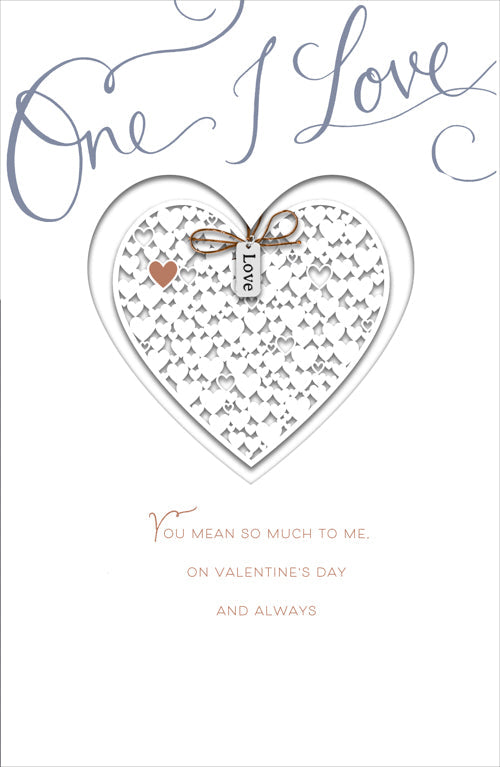 One I Love Valentines Day Card - So Much Always (Detachable Keepsake)