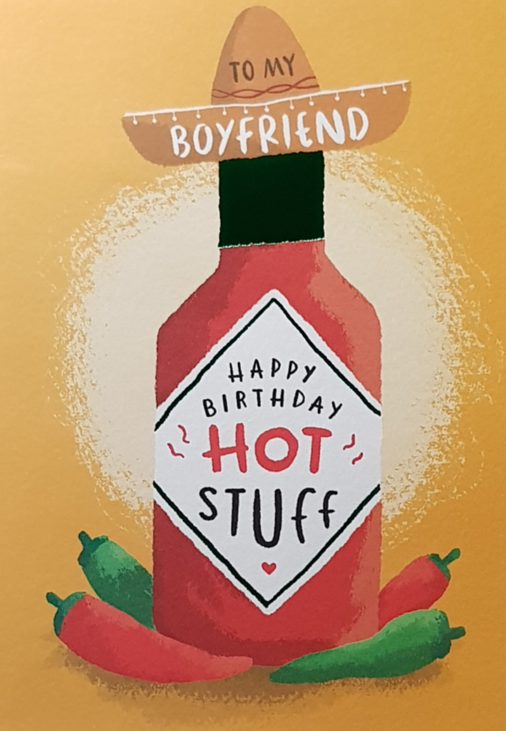 Birthday Card - Boyfriend / Happy Birthday Hot Stuff