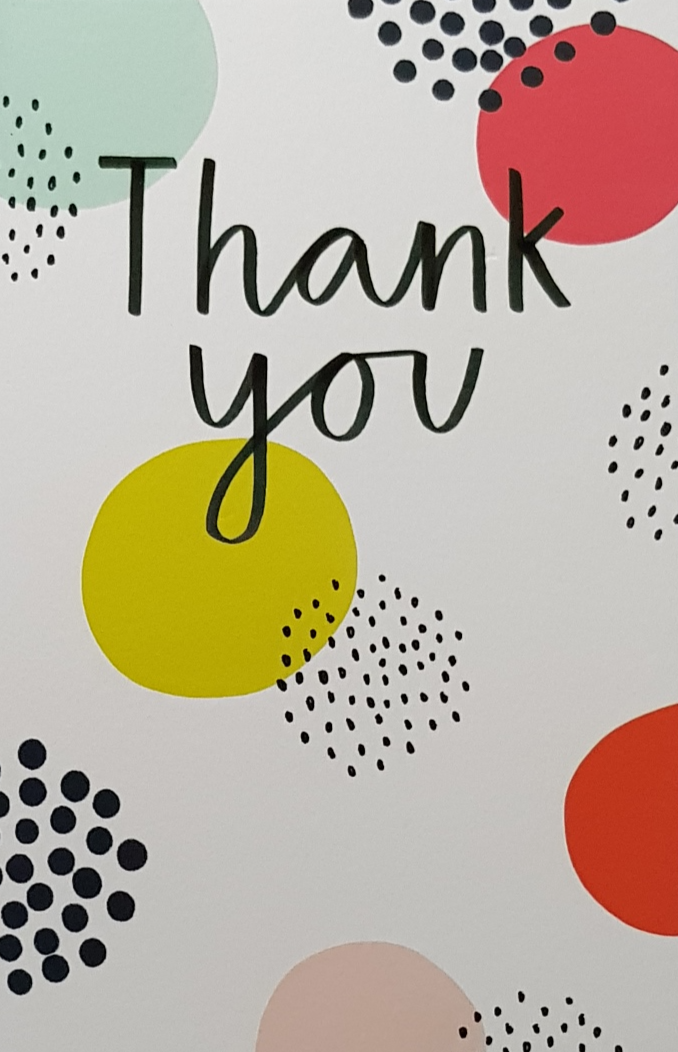 Thank You Card - A Colourful Circle Pattern