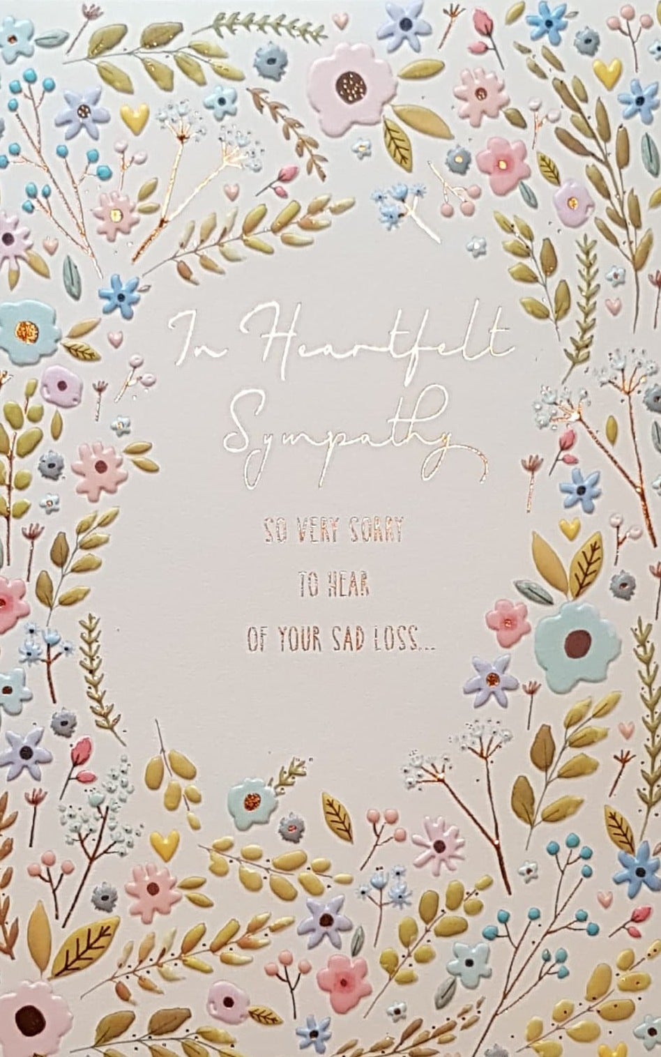 Sympathy Card - In Heartfelt Sympathy & A Flower Motive