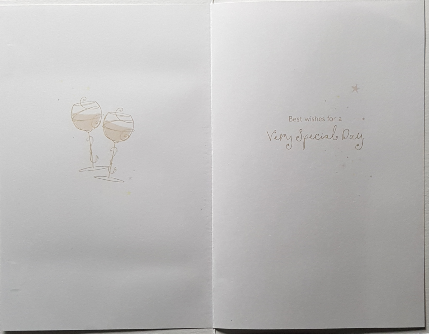 Birthday Card - General / Two Glasses Of Champagne & Swirls Font