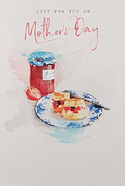 Just For You Mothers Day Card -  Strawberry Jam & Scones