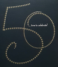 Age 50 Birthday Card - Time To Celebrate & Gold 50