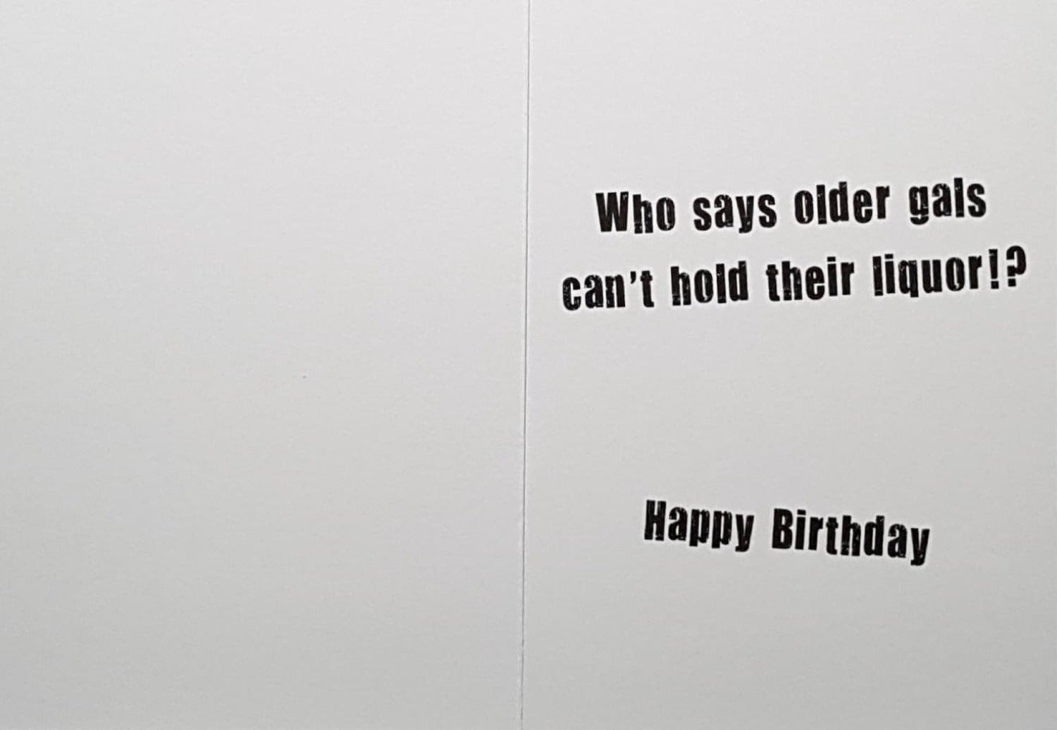 Birthday Card - Humour / A Lady With A Glass Of Drink