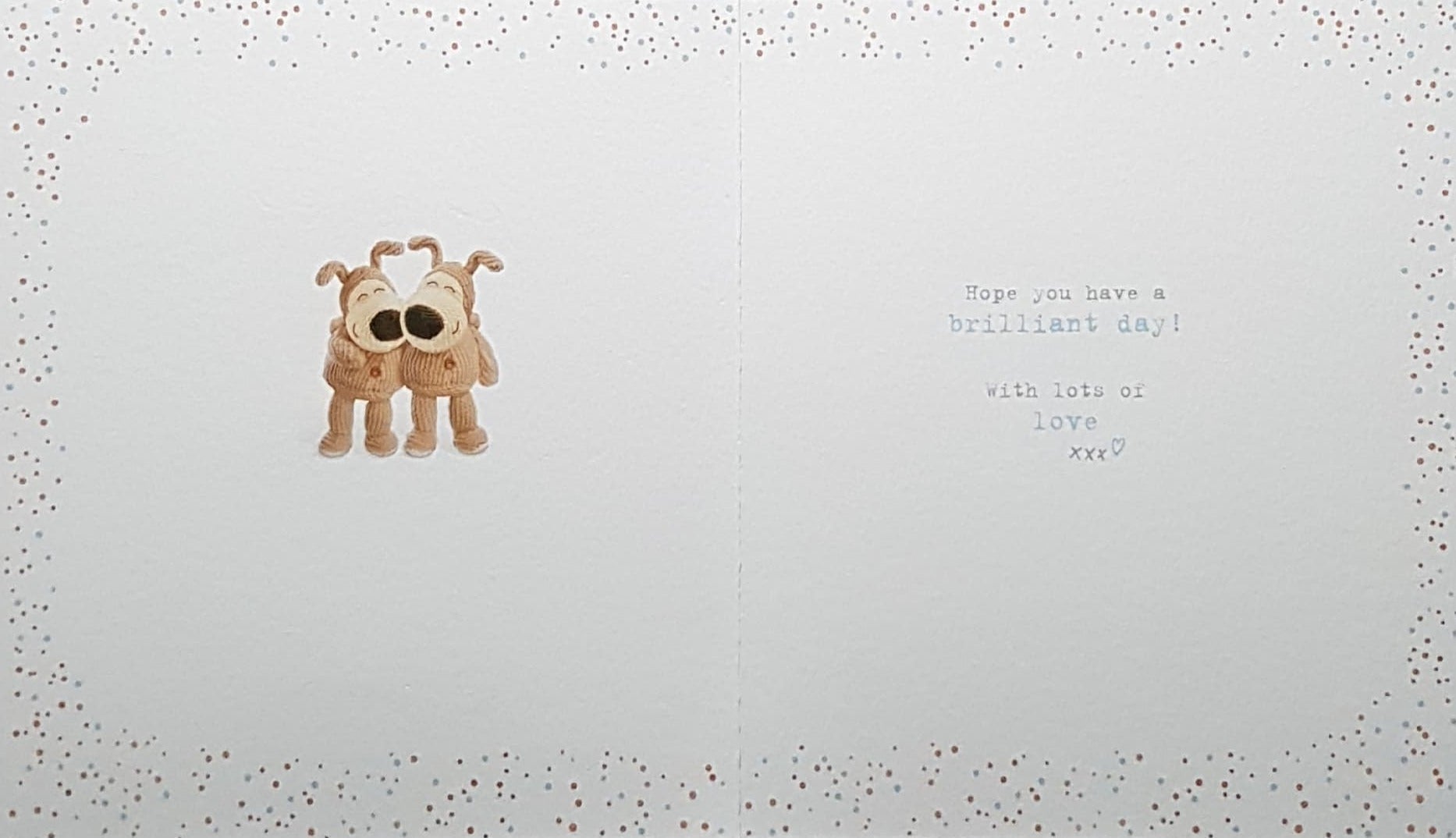 Birthday Card - A Dog Couple Wearing A Floral Scarf