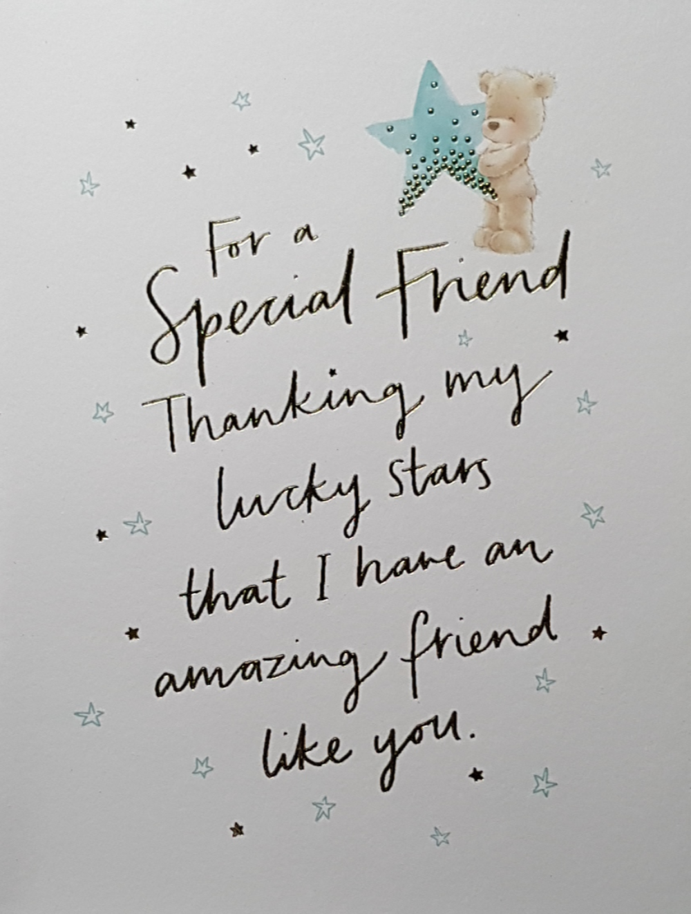 Birthday Card - Friend / Thanking My Lucky Stars That I Have An Amazing Friend...