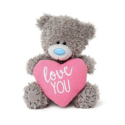 Birthday Gift - Soft Toy / Teddy Holding A Pink Heart - Love You