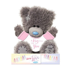 General Gift - Soft Toy / Fluffy Grey Teddy Sending A Hug