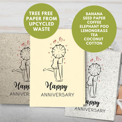 General Anniversary Card - Kissing In The Rain