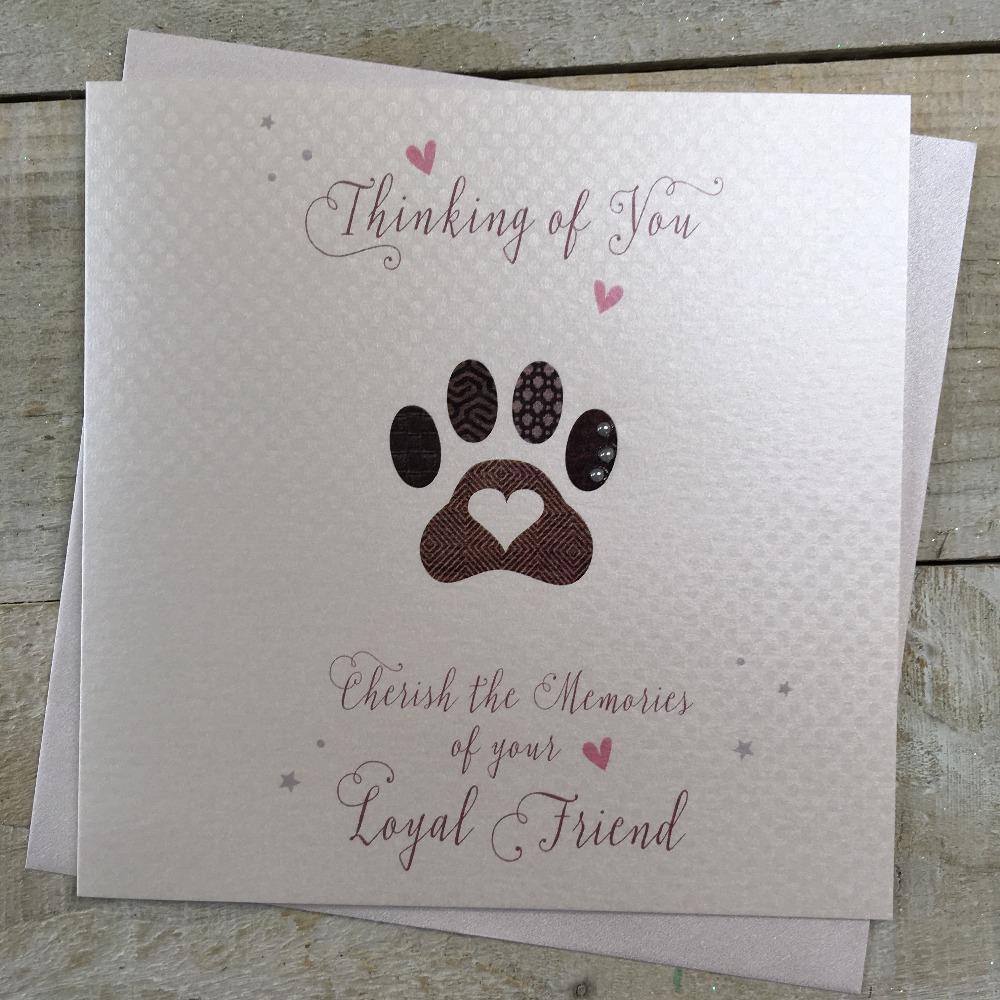 Sympathy Card - Loss Of Your Pet / Animal Foot Print
