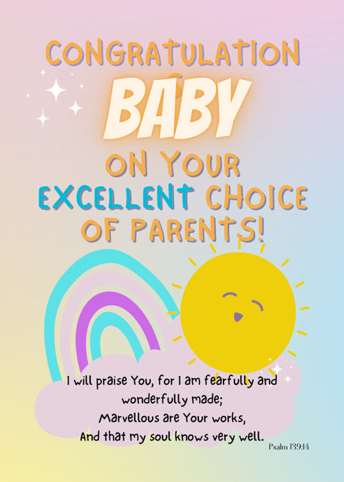 Humour New Baby Card Personalisation