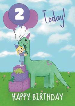 2nd Girl Birthday Card Personalisation