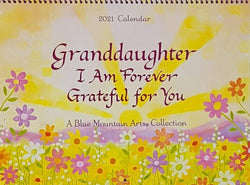 Calendar 2021 - Granddaughter / Forever Grateful (Blue Mountain)