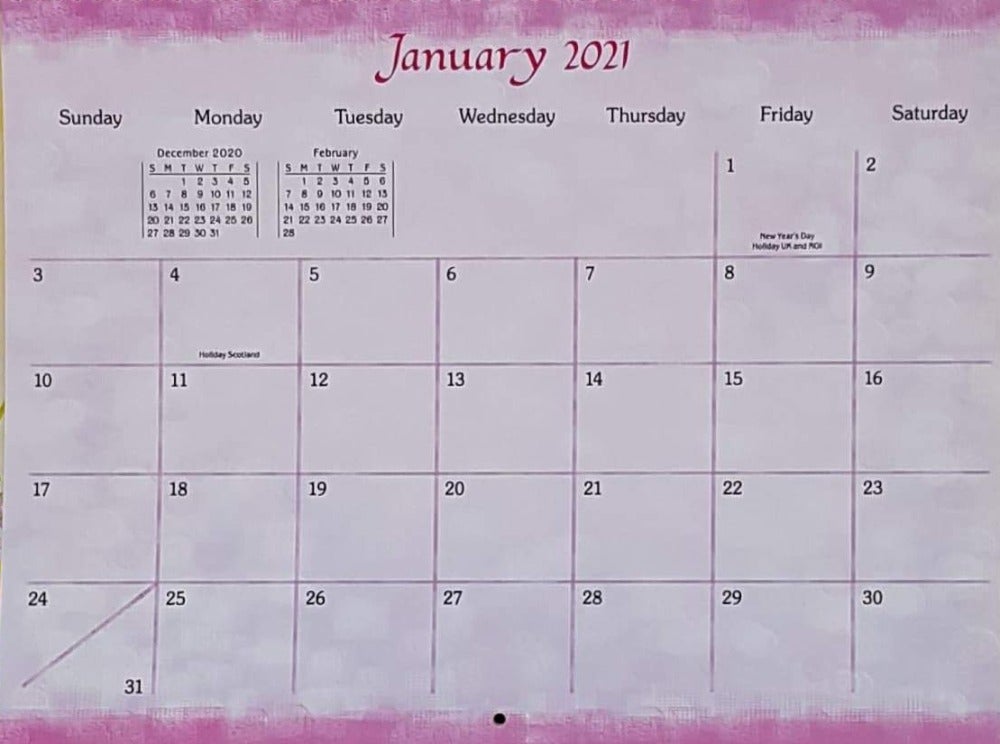 Calendar 2021 - Granddaughter / Forever Grateful (Blue Mountain)
