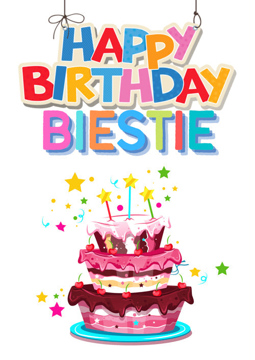 Bestie Birthday Card Personalisation