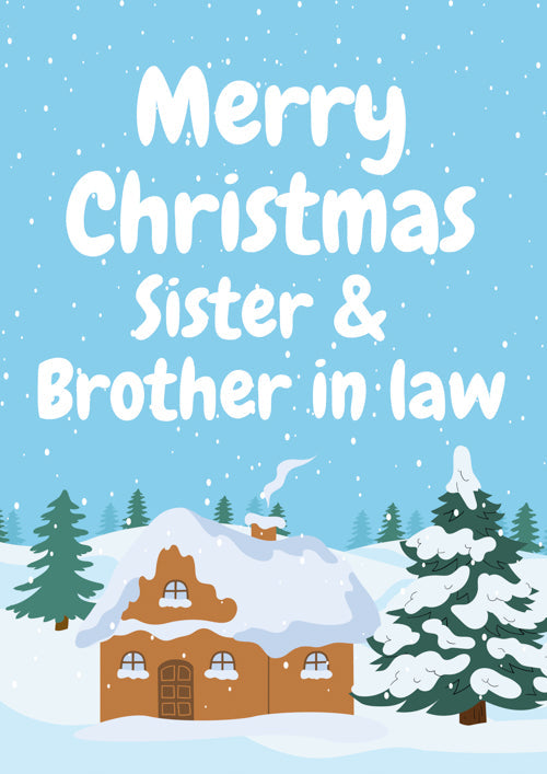 Sister And Brother In Law Christmas Card Personalisation