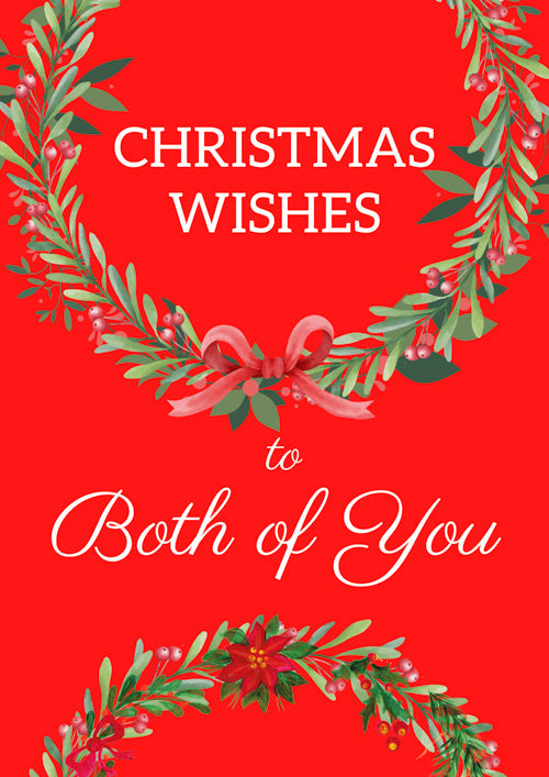 Both Of You Christmas Card Personalisation