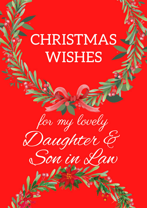 Daughter And Son In Law Christmas Card Personalisation
