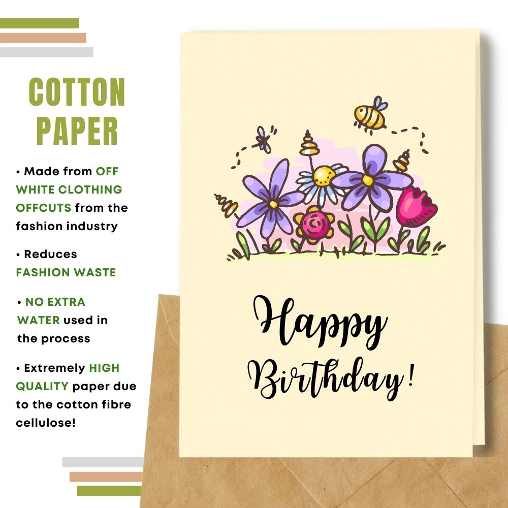 General Birthday Card - Flowery Birthday