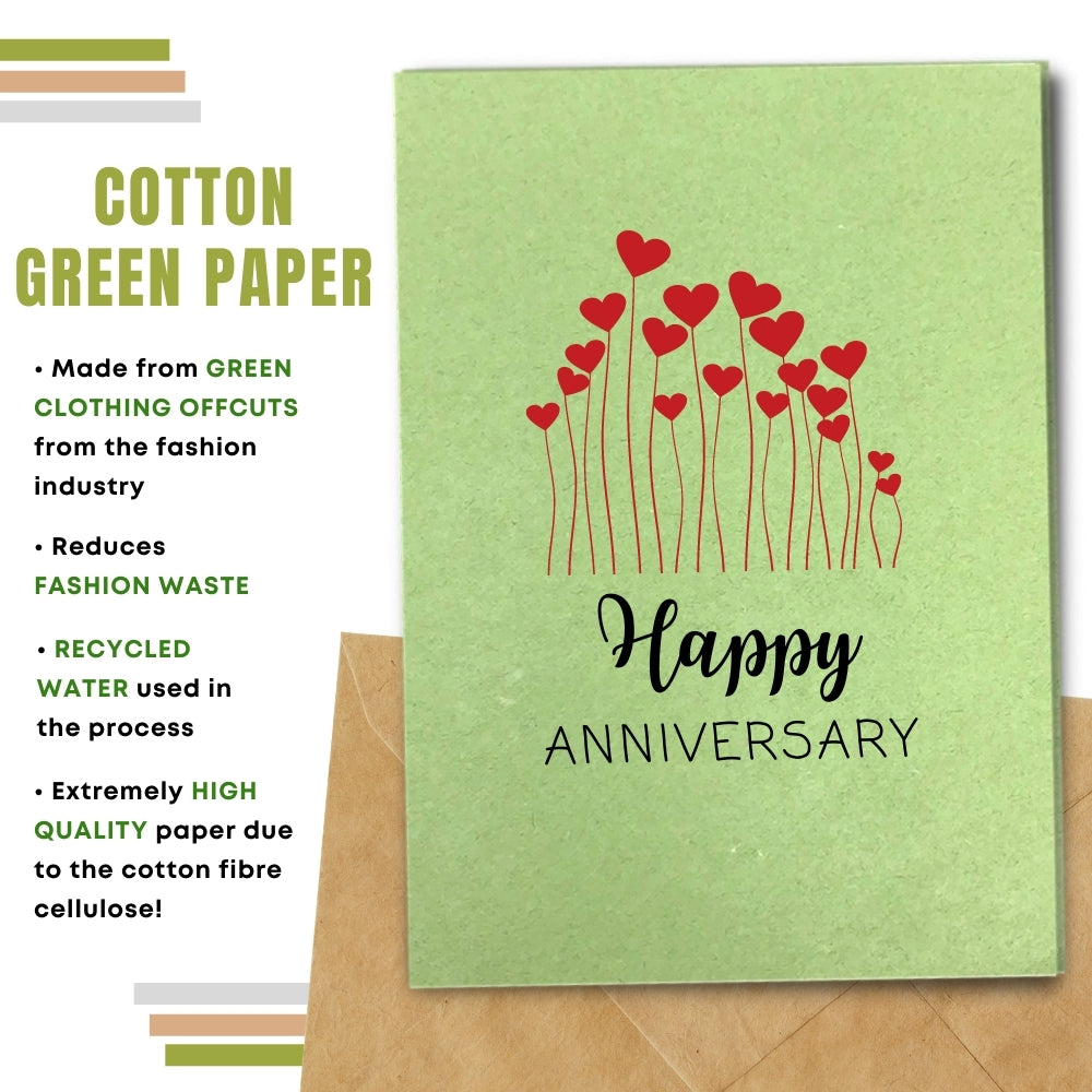 General Anniversary Card - Heart Field