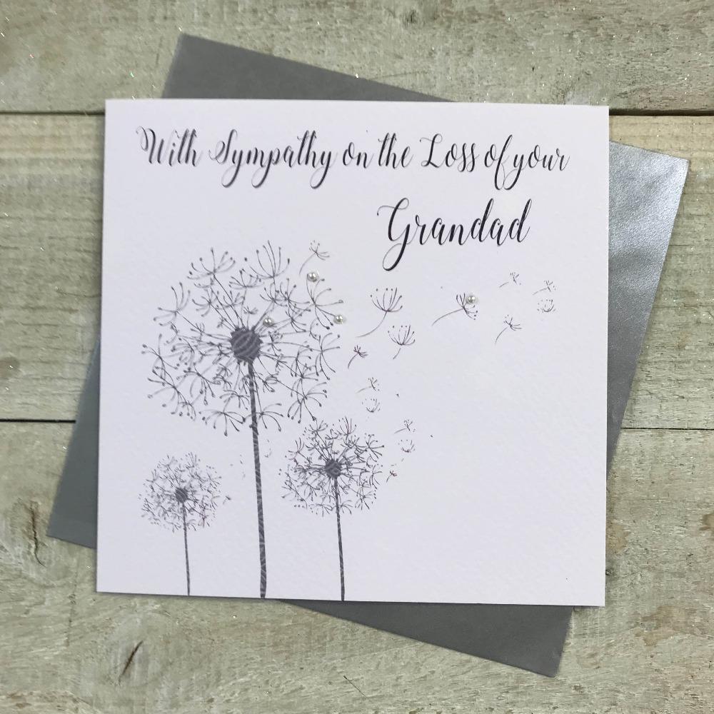 Sympathy Card - With Sympathy On The Loss Of Your Grandad & Dandelions