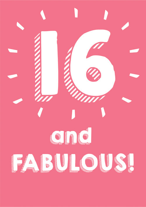 16th Female Birthday Card Personalisation