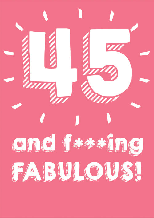 45th Female Birthday Card Personalisation