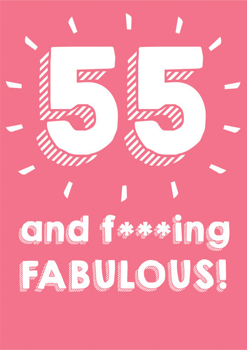 55th Female Birthday Card Personalisation