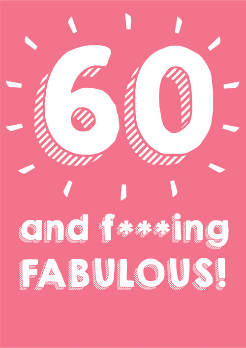 Humour 60th Female Birthday Card Personalisation