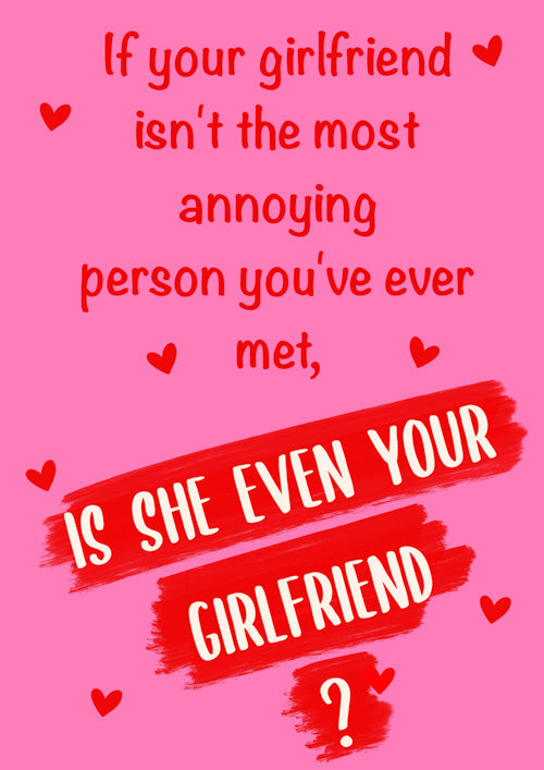 Humour Girlfriend Card Personalisation