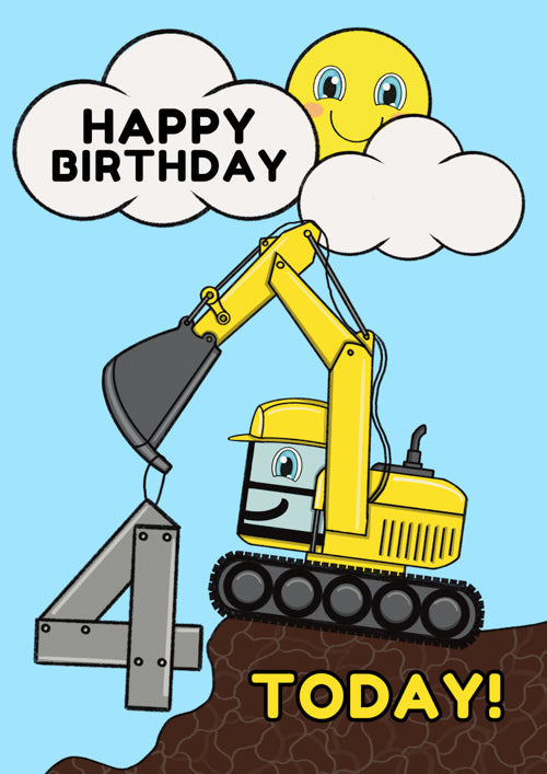 4th Boy Birthday Card Personalisation