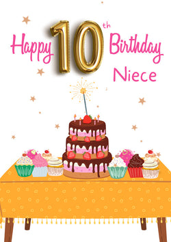 10th Niece Birthday Card Personalisation
