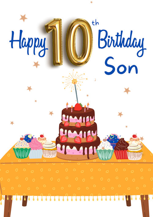 10th Son Birthday Card Personalisation