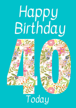 40th Birthday Card Personalisation