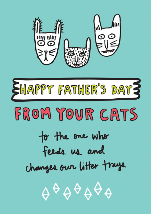 Pet Cat Fathers Day Card Personalisation
